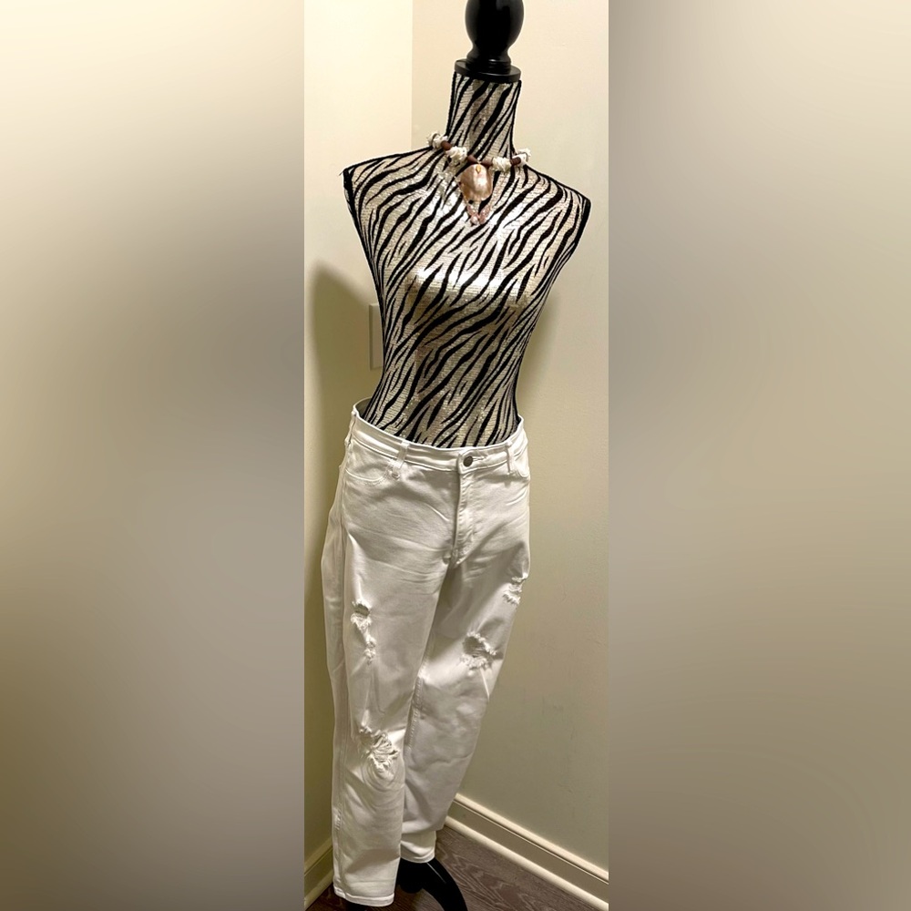 Hollister White High-Rise Crop Jean Legging  Size 13R W31 L26 Women